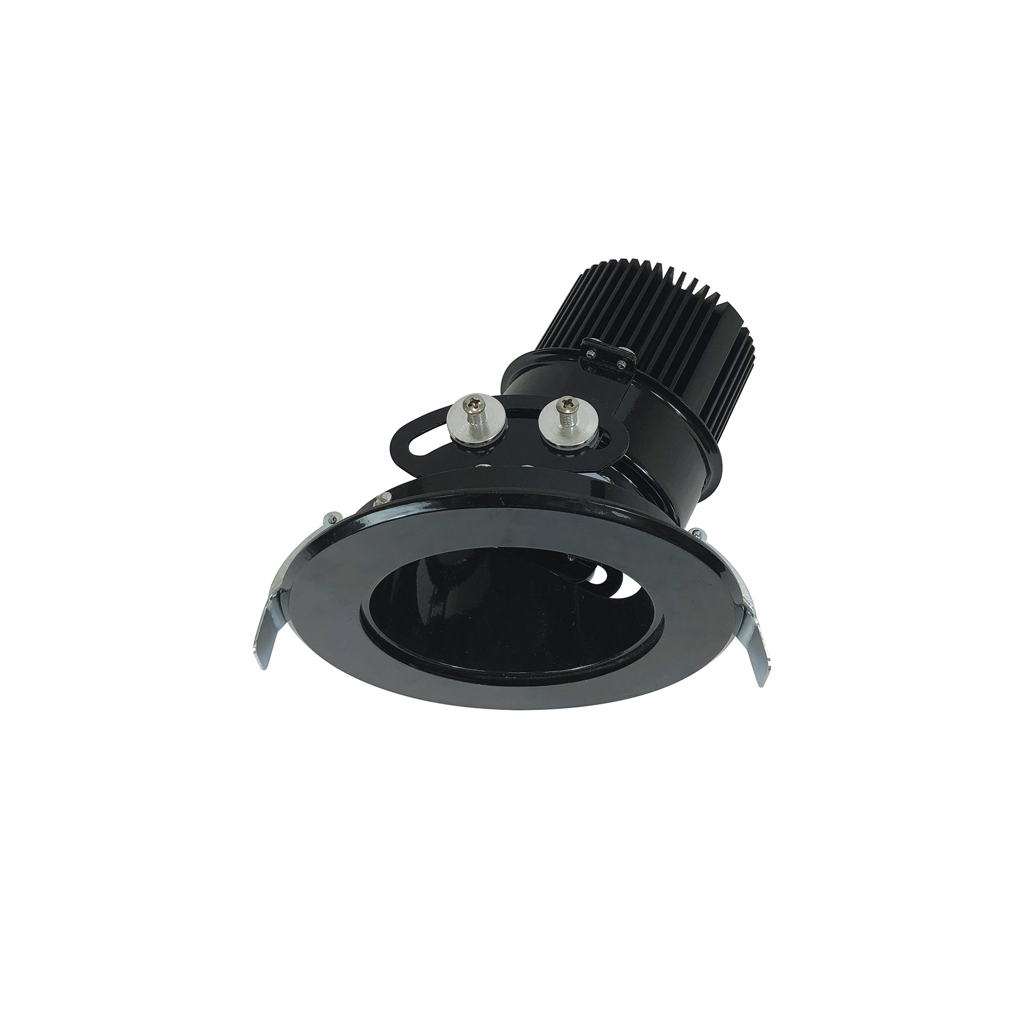 Nora Lighting NC2-439L0930MBSF - Recessed - 4 Inch Sapphire II High Lumen Adjustable Downlight, Round 50-Degree Medium Reflector, 900lm, 3000K, Black Self-Flanged