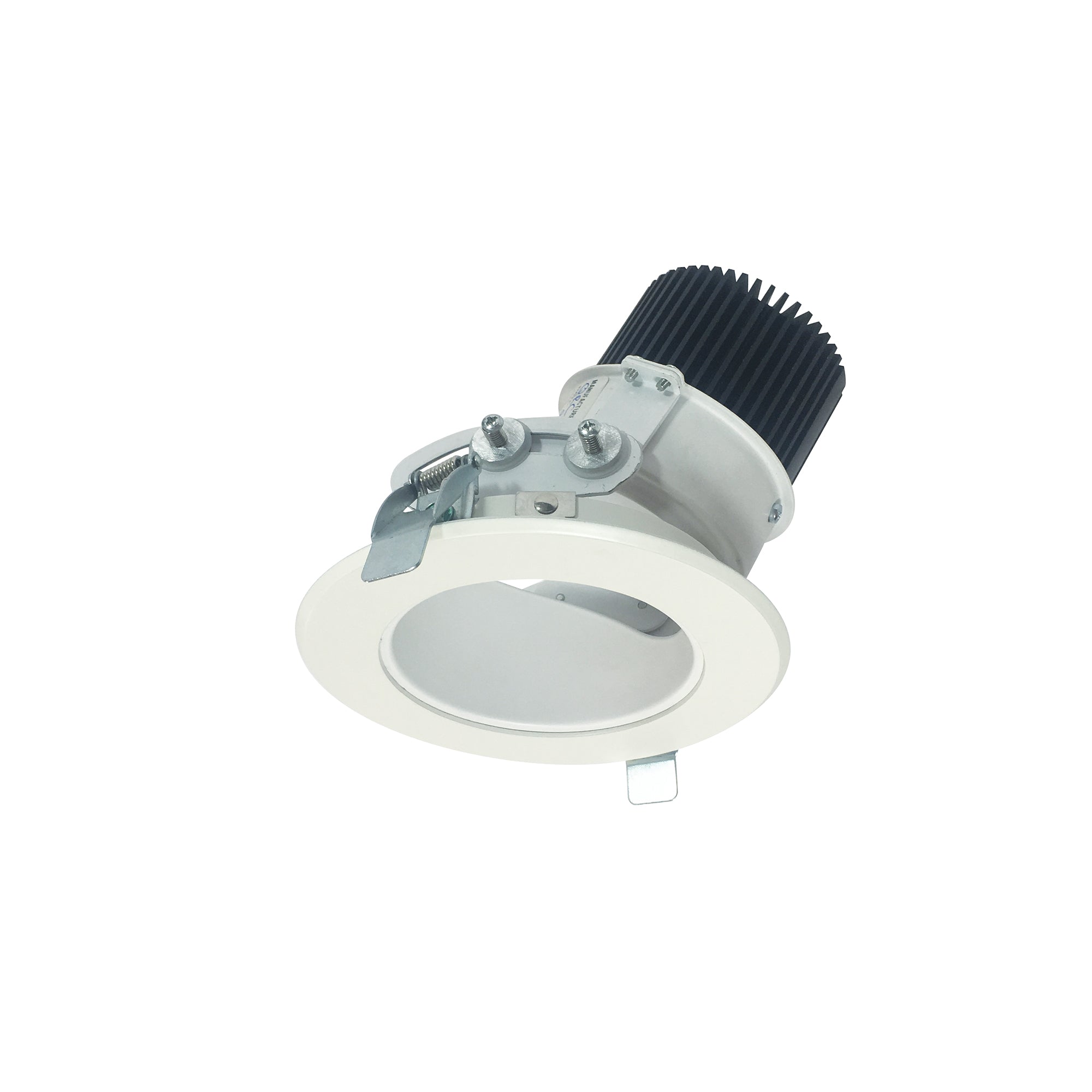 Nora Lighting NC2-439L0930SWSF - Recessed - 4 Inch Sapphire II High Lumen Adjustable Downlight, Round 36-Degree Spot Reflector, 900lm, 3000K, White Self-Flanged