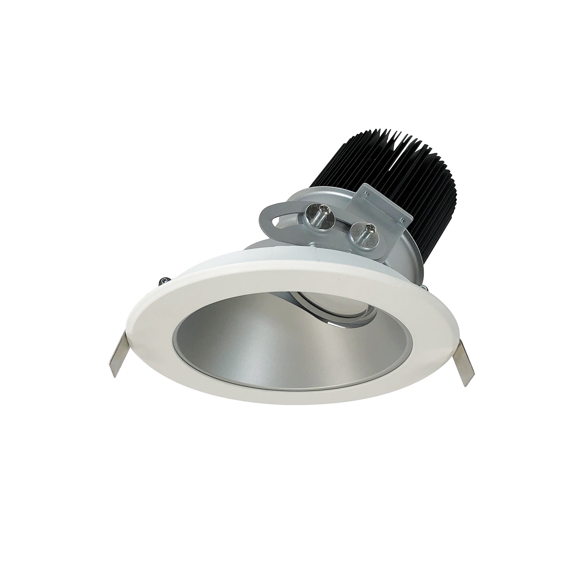 Nora Lighting NC2-639L2530MHWSF - Recessed - 6 Inch Sapphire II High Lumen Adjustable Downlight, Round 50-Degree Medium Reflector, 2500lm, 3000K, Haze/White