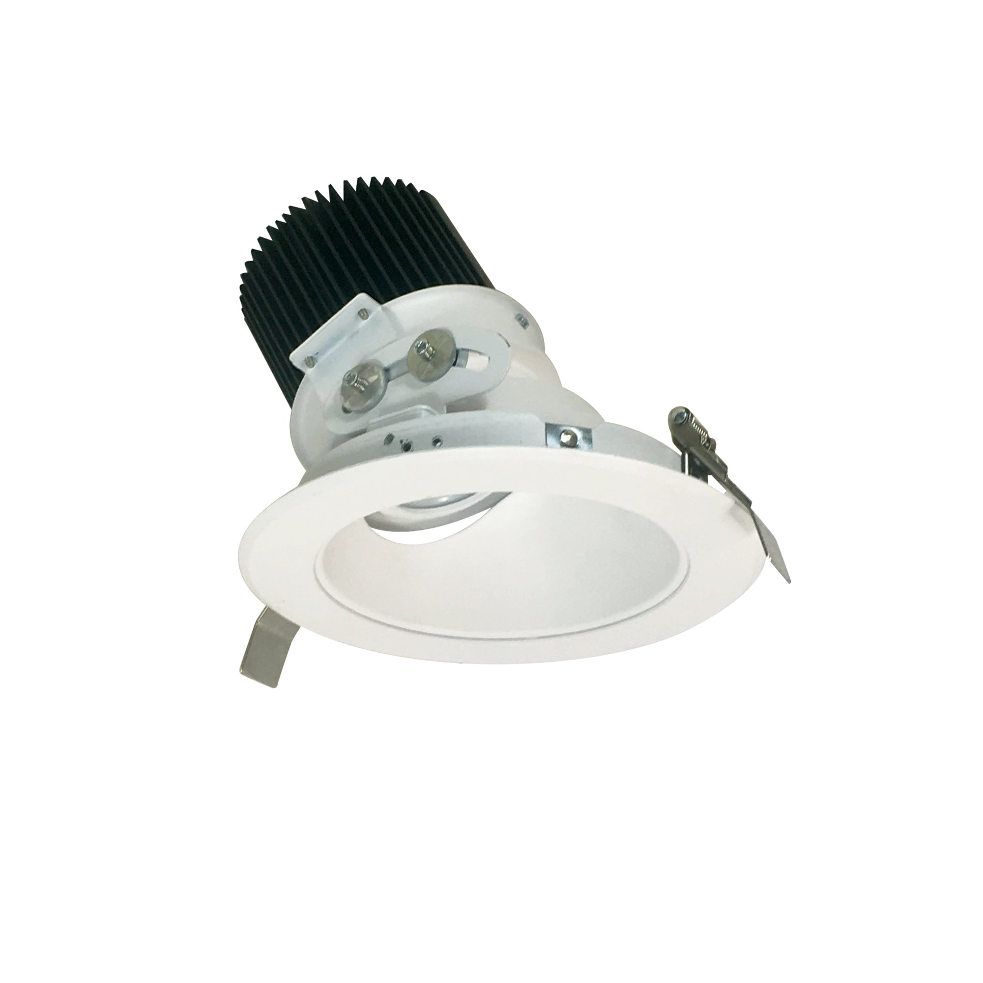 Nora Lighting NC2-639L0927MWSF - Recessed - 6 Inch Sapphire II High Lumen Adjustable Downlight, Round 50-Degree Medium Reflector, 900lm, 2700K, White Self-Flanged