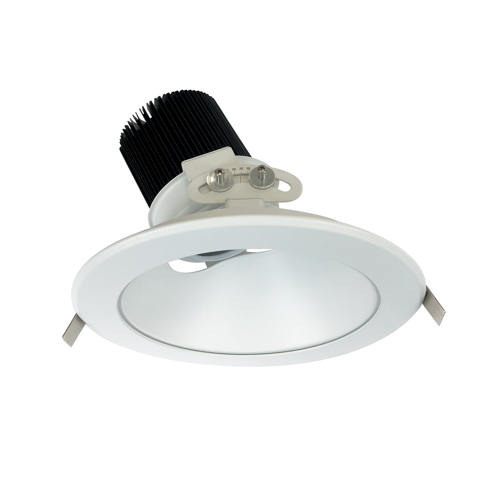 Nora Lighting NC2-839L3535MWSF - Recessed - 8 Inch Sapphire II High Lumen Adjustable Downlight, Round 50-Degree Medium Reflector, 3500lm, 3500K, White Self-Flanged