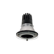 Nora Lighting NC3-48L335FBB 4" Sapphire III COB, 2500lm / 26W, 3500K, Flood, Open Reflector for Decorative Glass - Black Reflector, Black Flange