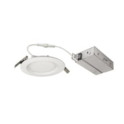 Nora Lighting NEFLINTW-R4MPW - Recessed - 4 Inch E-Series FLIN Round LED Downlight Selectable 5CCT, Matte Powder White Finish, 120V Triac/ELV