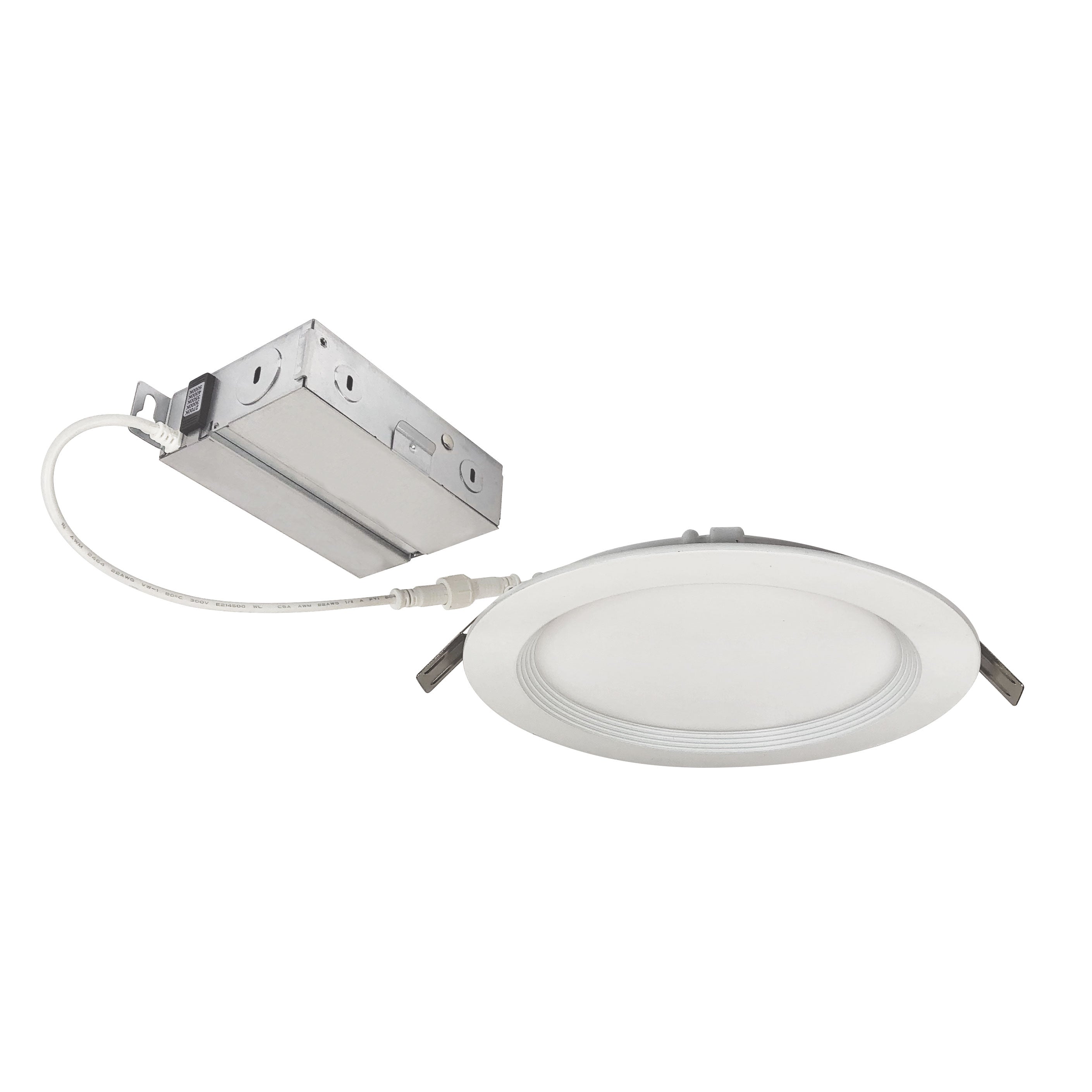 Nora Lighting NEFLINTW-R6MPW - Recessed - 6 Inch E-Series FLIN Round LED Downlight Selectable 5CCT, Matte Powder White Finish, 120V Triac/ELV