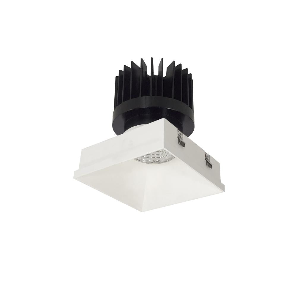 Nora Lighting NIO-4PSTLNDC40XMPW/HL 4 Iolite PLUS Square Trimless Downlight, 1500lm2000lm2500lm (varies by housing), 4000K, Matte Powder White Finish