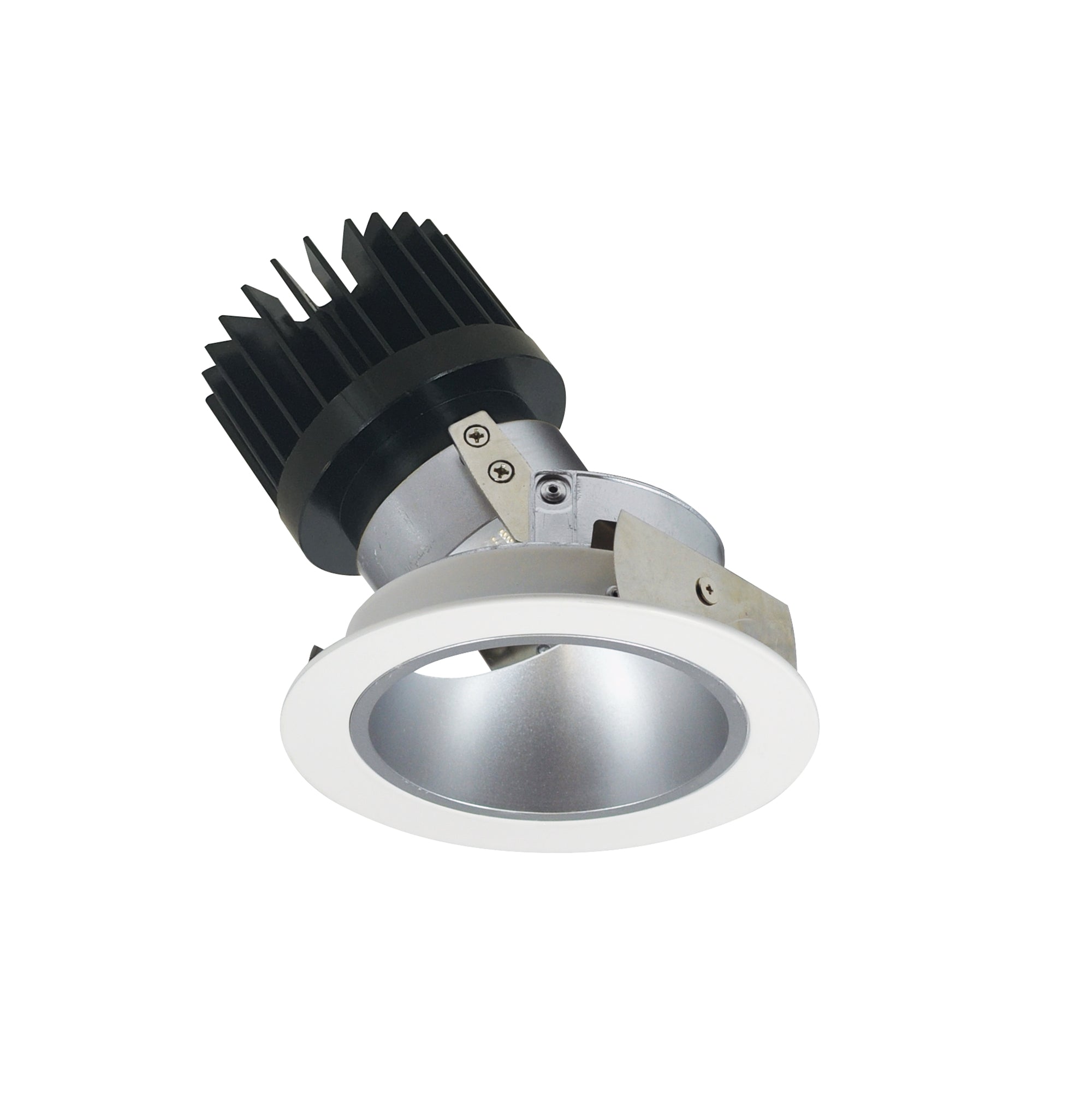 Nora Lighting NIO-4RD27XHZMPW/HL - Recessed - 4 Inch Iolite LED Round Adjustable Deep Reflector, 1500lm/2000lm (varies by housing), 2700K, Haze Reflector / Matte Powder White Flange