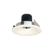 Nora Lighting NIO-4RNB40QWW - Recessed - 4 Inch Iolite LED Round Bullnose, 10-Degree Optic, 800lm / 12W, 4000K, White Finish