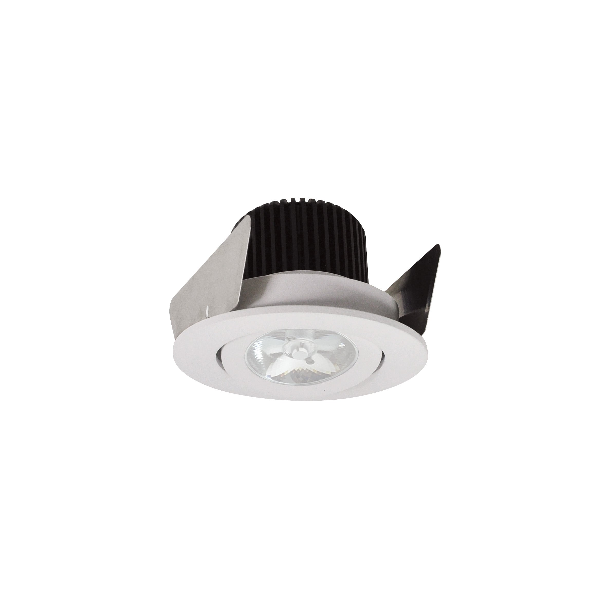 Nora Lighting NIOB-2RG35QWW - Recessed - 2 Inch Iolite LED Round Adjustable Gimbal, 10-Degree Optic, 800lm / 12W, 3500K, White Finish