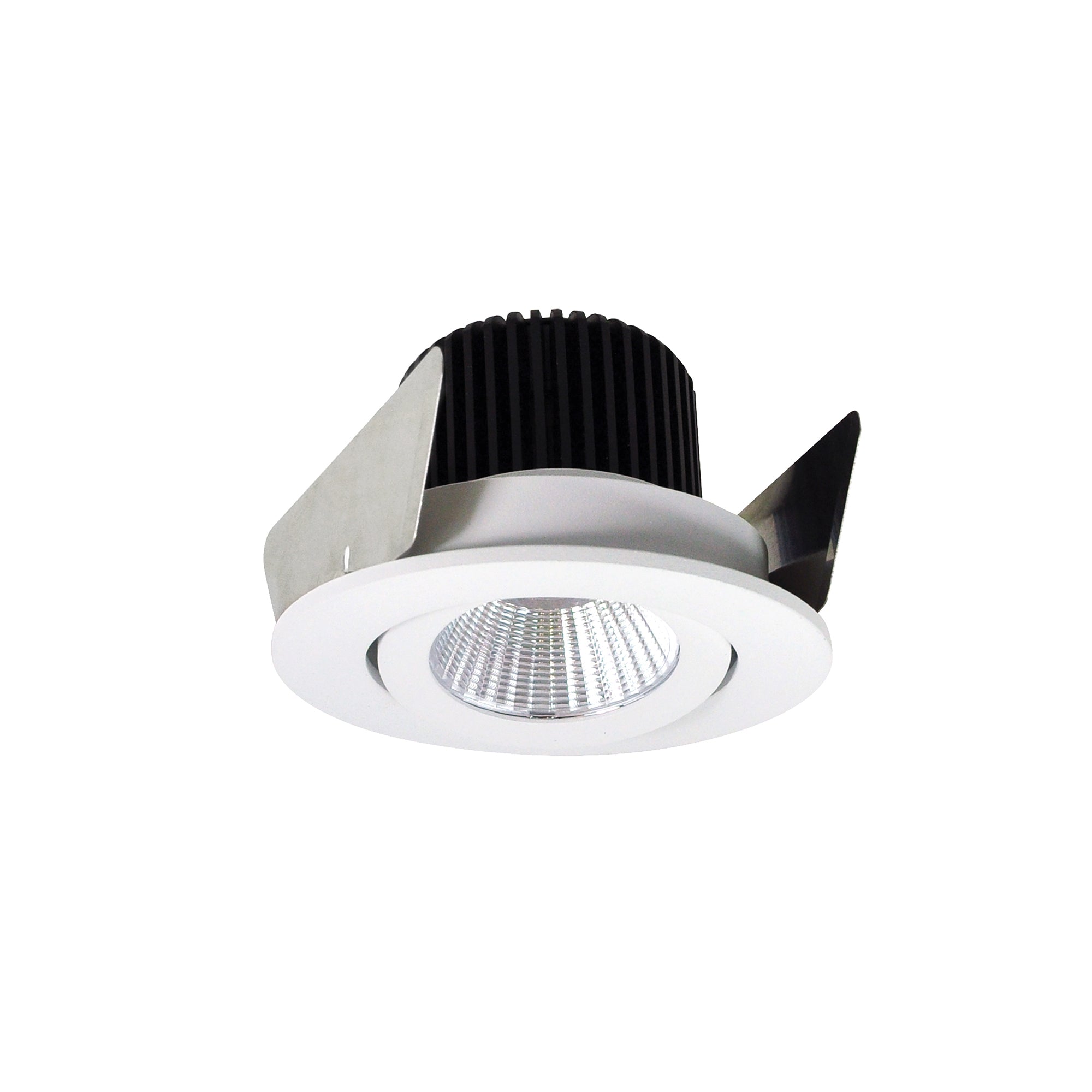 Nora Lighting NIOB-2RG40XWW/10 - Recessed - 2 Inch Iolite LED Round Adjustable Gimbal, 1000lm / 14W, 4000K, White Finish