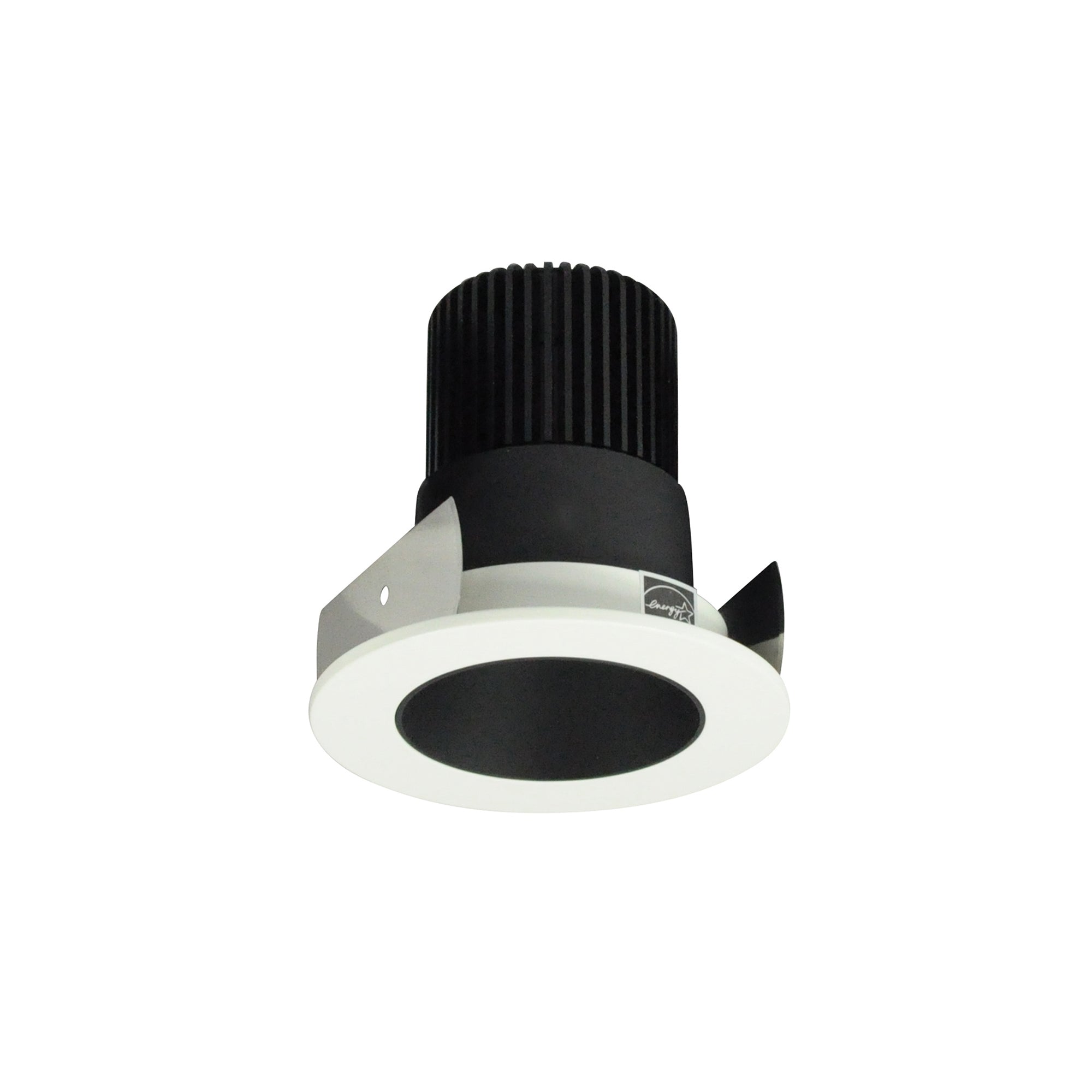 Nora Lighting NIOB-2RNDC50XBW/10 - Recessed - 2 Inch Iolite LED Round Reflector, 1000lm / 14W, 5000K, Black Reflector / White Flange