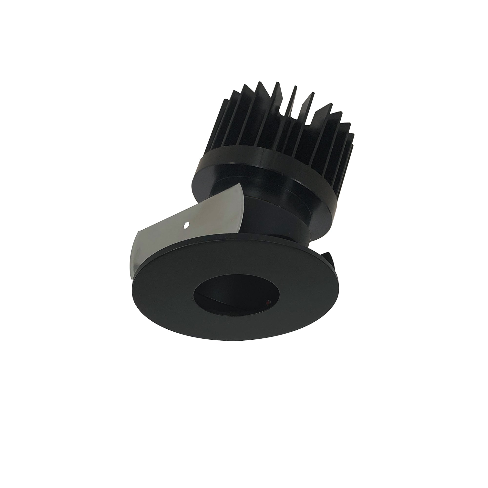 Nora Lighting NIOB-2RPHA50XBB/HL - Recessed - 2 Inch Iolite LED Round Adjustable Pinhole, 1500lm/2000lm/2500lm (varies by housing), 5000K, Black Pinhole / Black Flange
