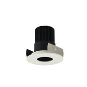 Nora Lighting NIOB-2RPH27QBMPW - Recessed - 2 Inch Iolite LED Round Pinhole, 10-Degree Optic, 800lm / 12W, 2700K, Black Pinhole / Matte Powder White Flange
