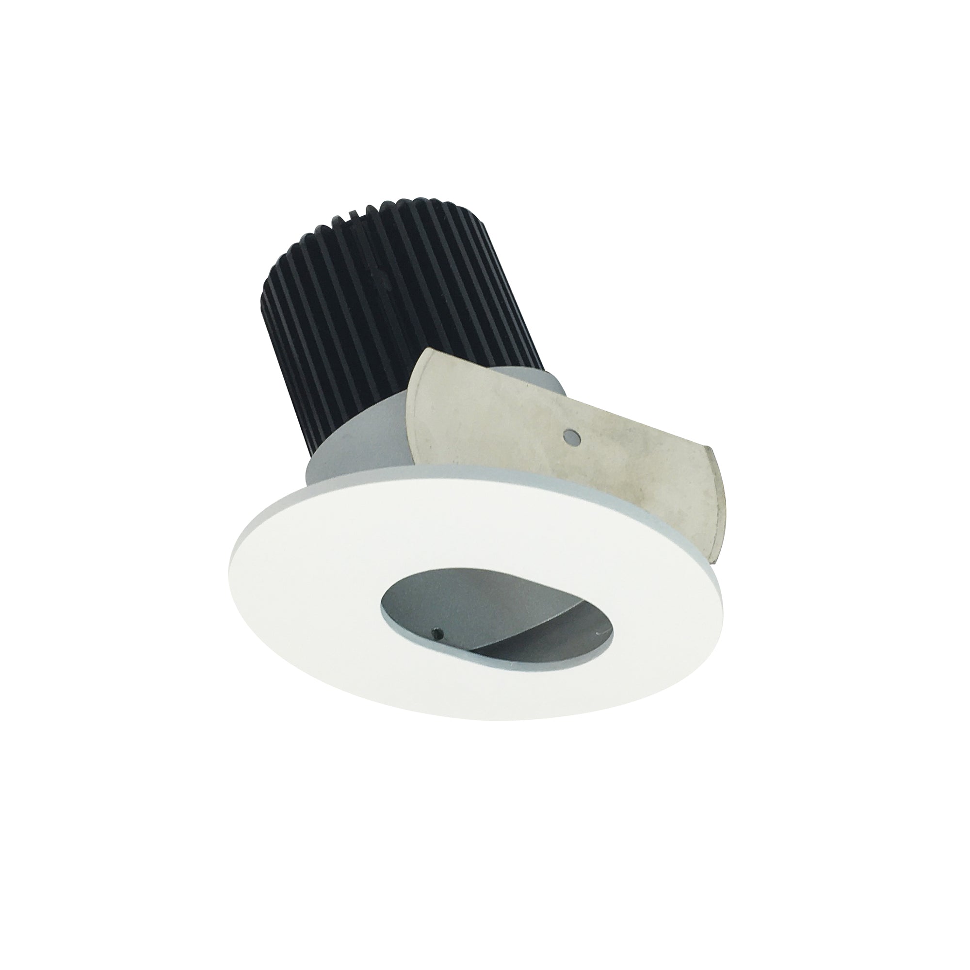 Nora Lighting NIOB-2RSL40XMPW/10 - Recessed - 2 Inch Iolite LED Round Adjustable Slot Aperture, 1000lm / 14W, 4000K, Matte Powder White Slot Aperture / Matte Powder White Flange