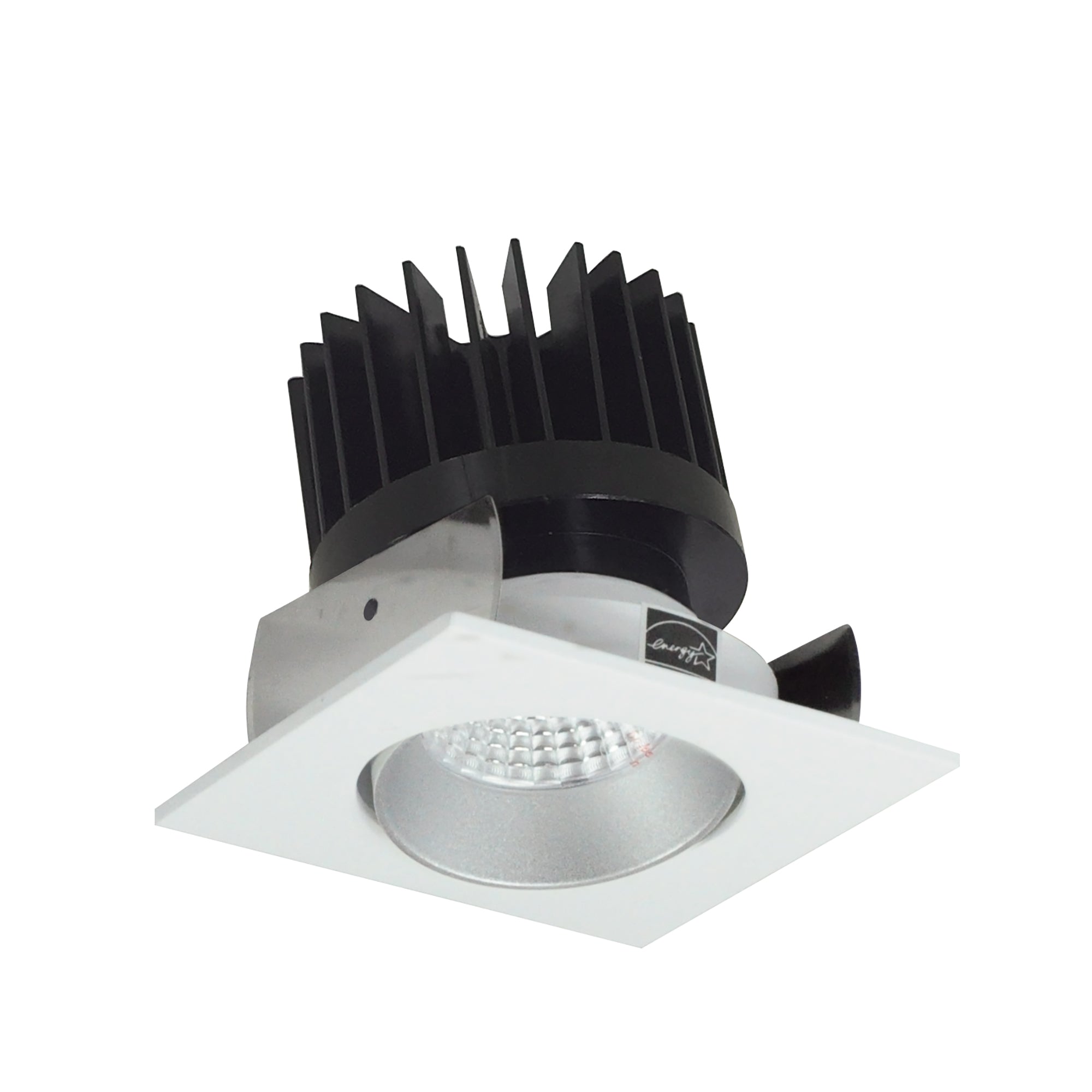 Nora Lighting NIOB-2SC27XHZMPW/HL - Recessed - 2 Inch Iolite LED Square Adjustable Cone Reflector, 1500lm/2000lm/2500lm (varies by housing), 2700K, Haze Reflector / Matte Powder White Flange