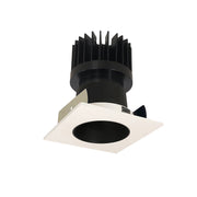 Nora Lighting NIOB-2SNDC35XBW/HL - Recessed - 2 Inch Iolite LED Square Reflector with Round Aperture, 1500lm/2000lm/2500lm (varies by housing), 3500K, Black Reflector / White Flange