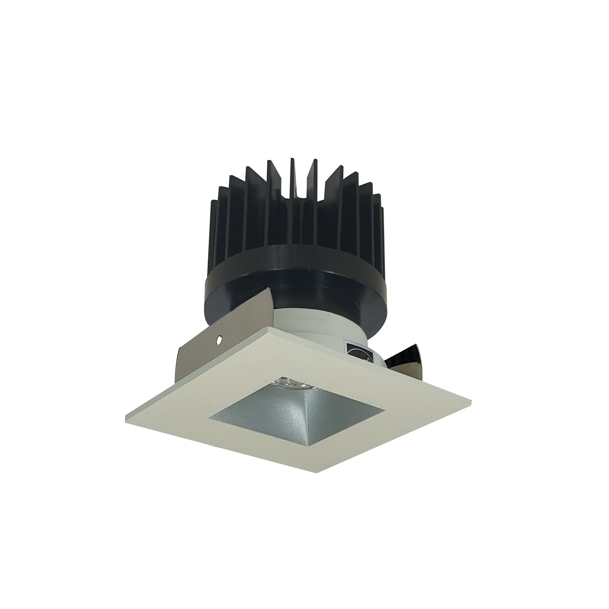 Nora Lighting NIOB-2SNDSQ27XHW/HL - Recessed - 2 Inch Iolite LED Square Reflector with Square Aperture, 1500lm/2000lm/2500lm (varies by housing), 2700K, Haze Reflector / White Flange