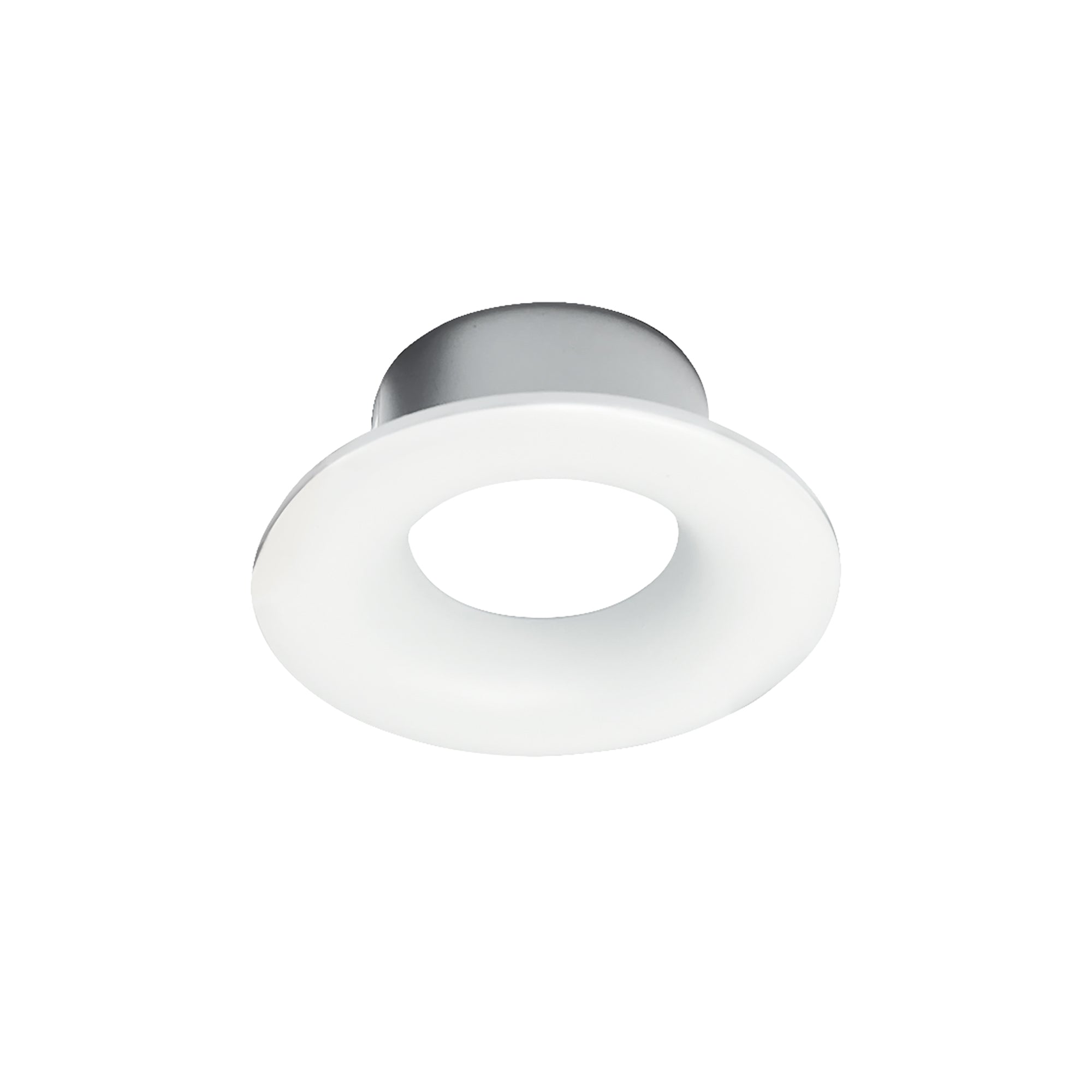 Nora Lighting NIOC-1RNBMPW - Recessed - 1 Inch Iolite Can-less Round Bullnose Trim, Matte Powder White finish