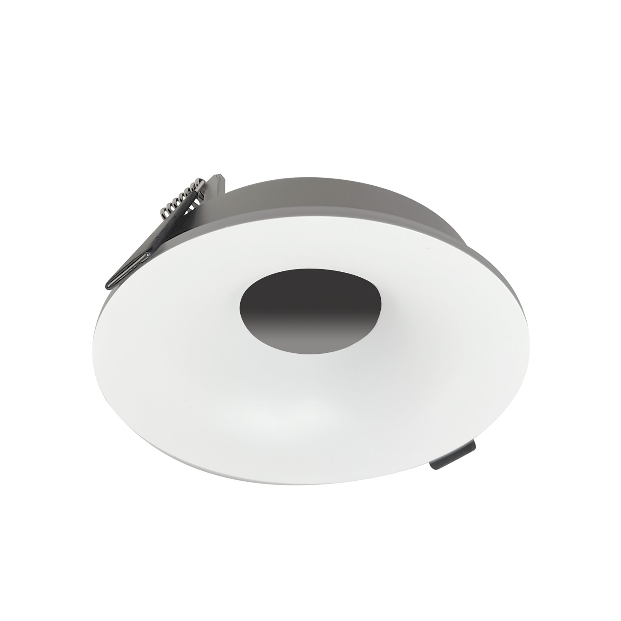 Nora Lighting NIOC-4RNBWW - Recessed - 4 Inch Iolite Can-less Round Bullnose Trim, White finish