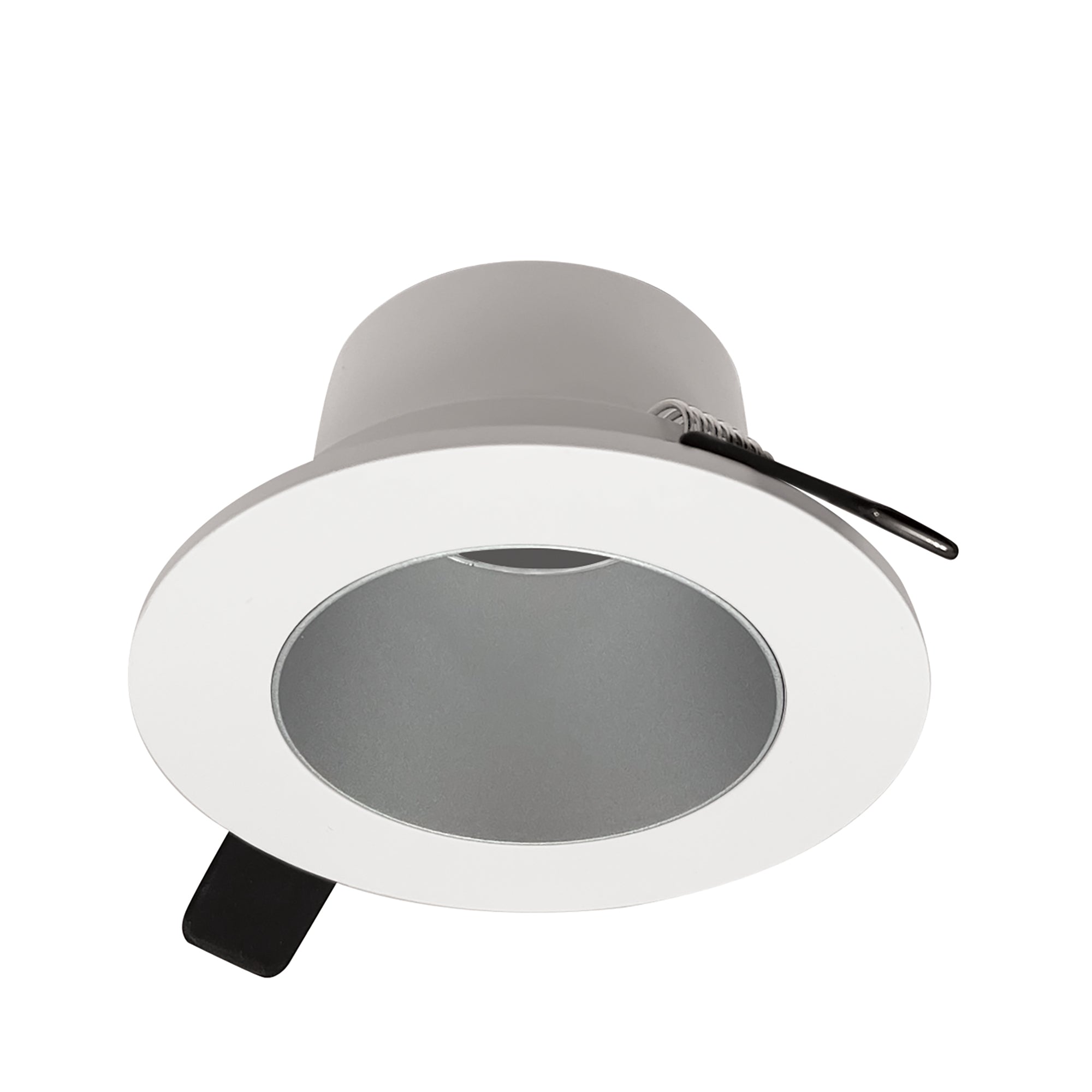 Nora Lighting NIOC-4RNDCHW - Recessed - 4 Inch Iolite Can-less Round Downlight Trim, Haze Reflector / White Flange