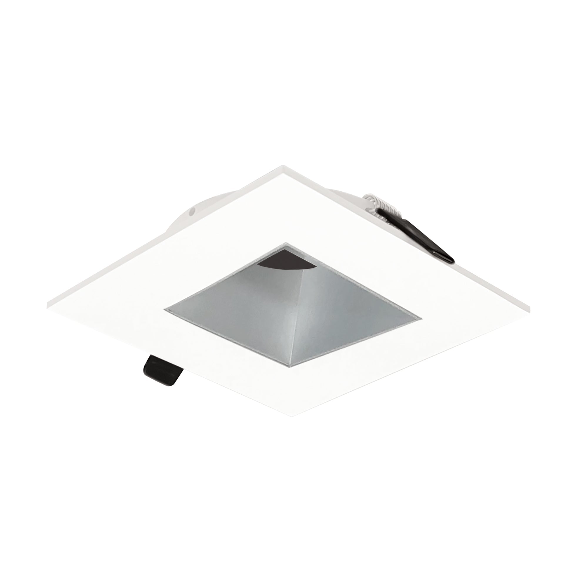 Nora Lighting NIOC-4SNDSQHW - Recessed - 4 Inch Iolite Can-less Square Downlight Trim, Haze Reflector / White Flange