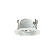 Nora Lighting NL-3310WW - Recessed - 3 Inch Adjustable Stepped Baffle with Metal Ring, White/White