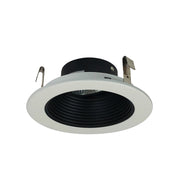 Nora Lighting NL-411 - Recessed - 4 Inch,LV,BLK STEP BAF, WHITE RING