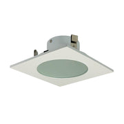 Nora Lighting NL-4826W - Recessed - 4 Inch FLAT FROST LENS,SQ TRM WHT