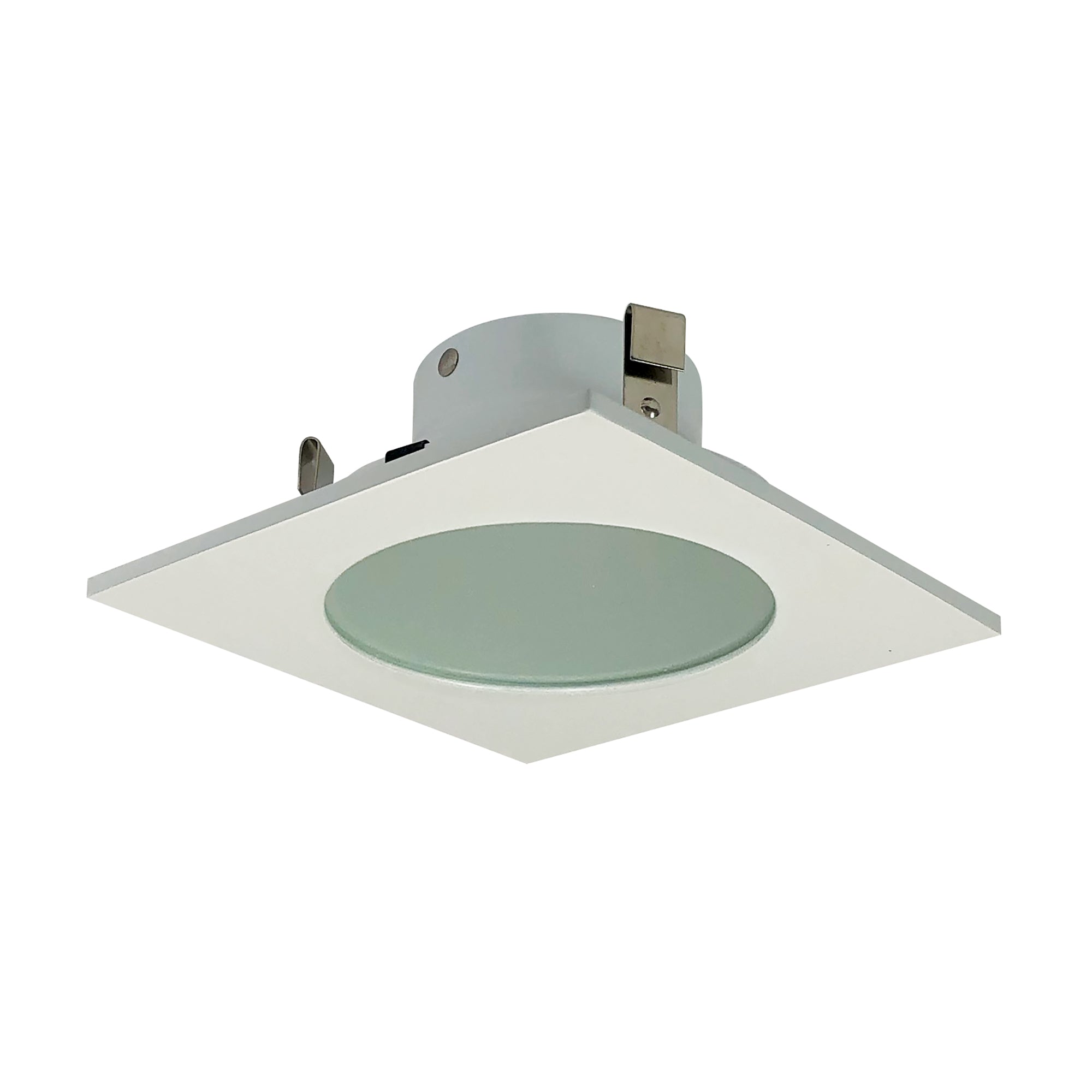 Nora Lighting NL-4826W - Recessed - 4 Inch FLAT FROST LENS,SQ TRM WHT