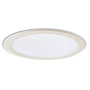 Nora Lighting NL-610W - Recessed - 6 Inch Adjustable Stepped Baffle Trim w/ Plastic Ring, White/White