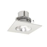 Nora Lighting NLCBC2-45330DW/10LE4 - Recessed - 4 Inch Cobalt Click LED Retrofit, Square Reflector with Round Aperture, 1000lm / 12W, 3000K, Diffused Clear Reflector / White Flange, 120V-277V input; Triac / ELV / 0-10V dimming