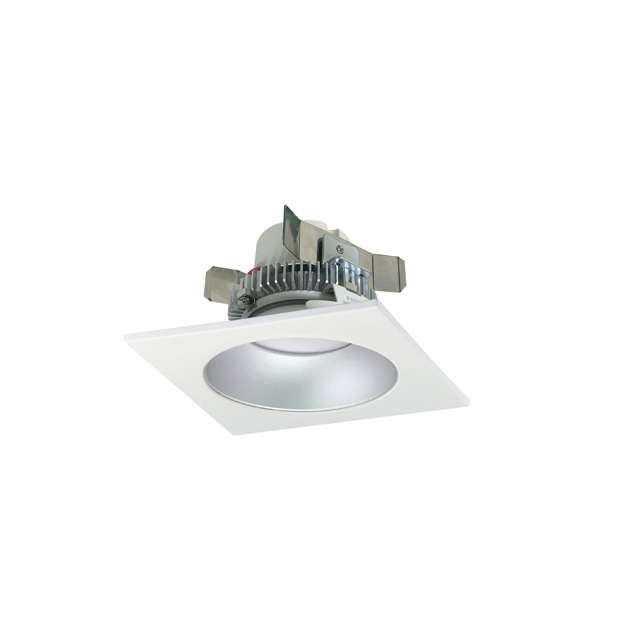 Nora Lighting NLCBC2-45340HZW/ALE4 - Recessed - 4 Inch Cobalt Click LED Retrofit, Square Reflector with Round Aperture, 750lm / 10W, 4000K, Haze Reflector / White Flange, 120V-277V input; Triac / ELV / 0-10V dimming