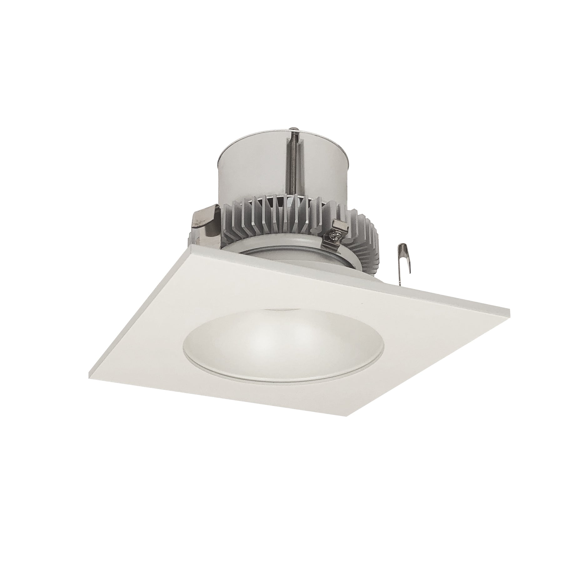 Nora Lighting NLCBC2-45327WW/10LE4 - Recessed - 4 Inch Cobalt Click LED Retrofit, Square Reflector with Round Aperture, 1000lm / 12W, 2700K, White Reflector / White Flange, 120V-277V input; Triac / ELV / 0-10V dimming