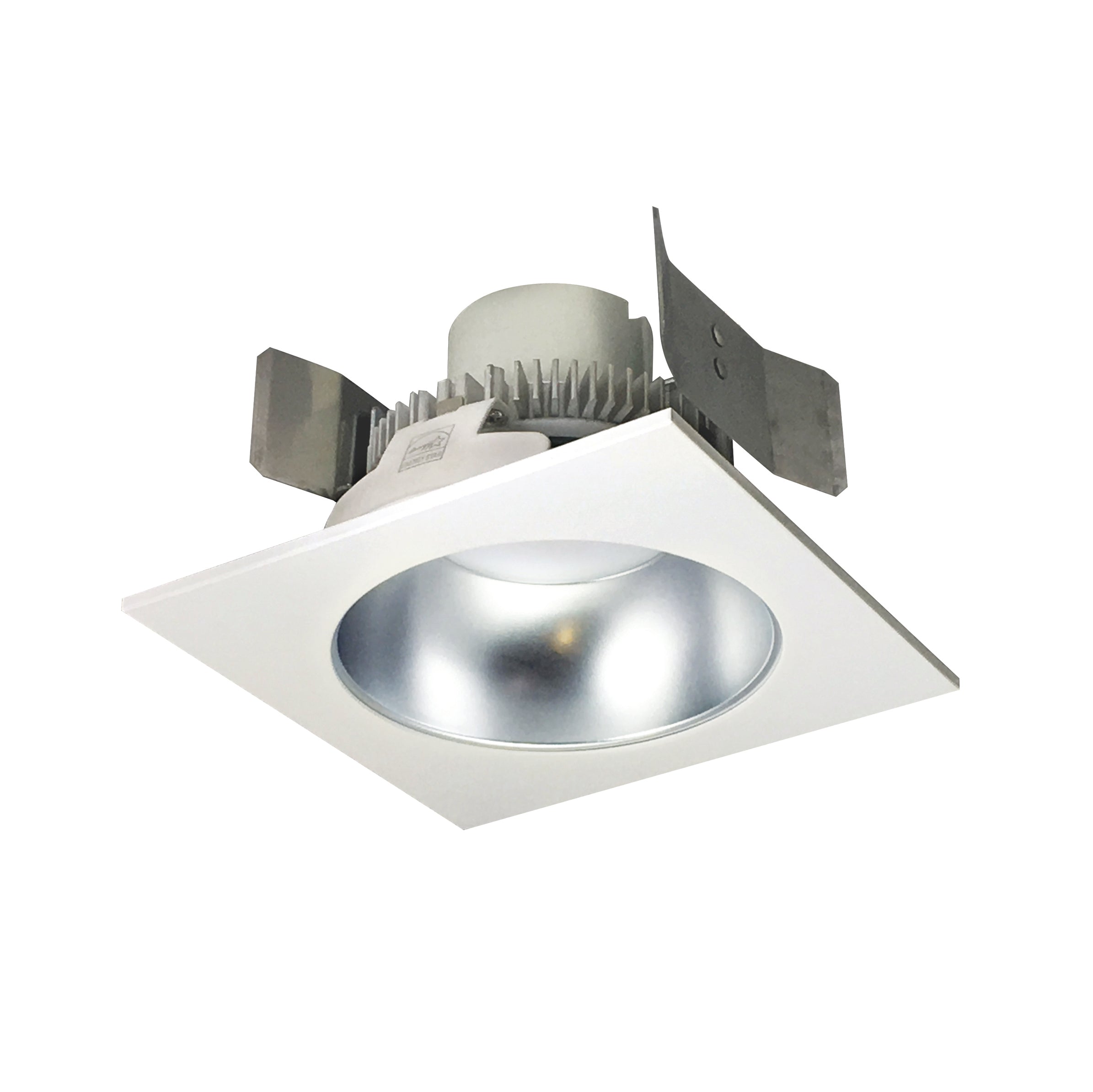 Nora Lighting NLCBC2-55327DW/ALE4 - Recessed - 5 Inch Cobalt Click LED Retrofit, Square Reflector with Round Aperture, 750lm / 10W, 2700K, Diffused Clear Reflector / White Flange, 120V-277V input; Triac / ELV / 0-10V dimming