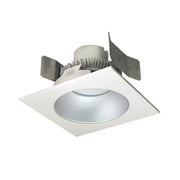 Nora Lighting NLCBC2-55327HZW/ALE4 - Recessed - 5 Inch Cobalt Click LED Retrofit, Square Reflector with Round Aperture, 750lm / 10W, 2700K, Haze Reflector / White Flange, 120V-277V input; Triac / ELV / 0-10V dimming
