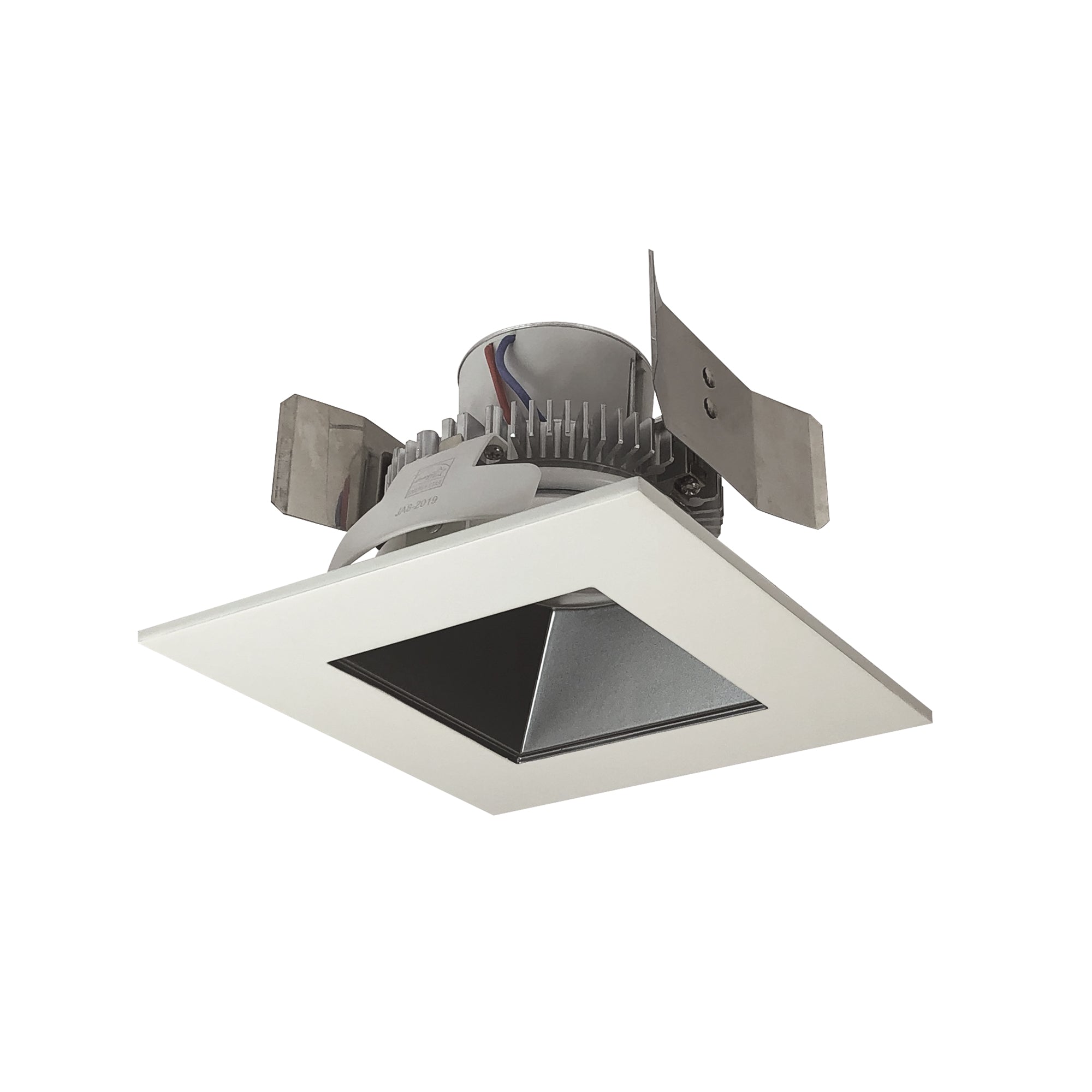Nora Lighting NLCBC2-55630PW/10LE4 - Recessed - 5 Inch Cobalt Click LED Retrofit, Square Reflector, 1000lm / 12W, 3000K, Pewter Reflector / White Flange, 120V-277V input; Triac / ELV / 0-10V dimming