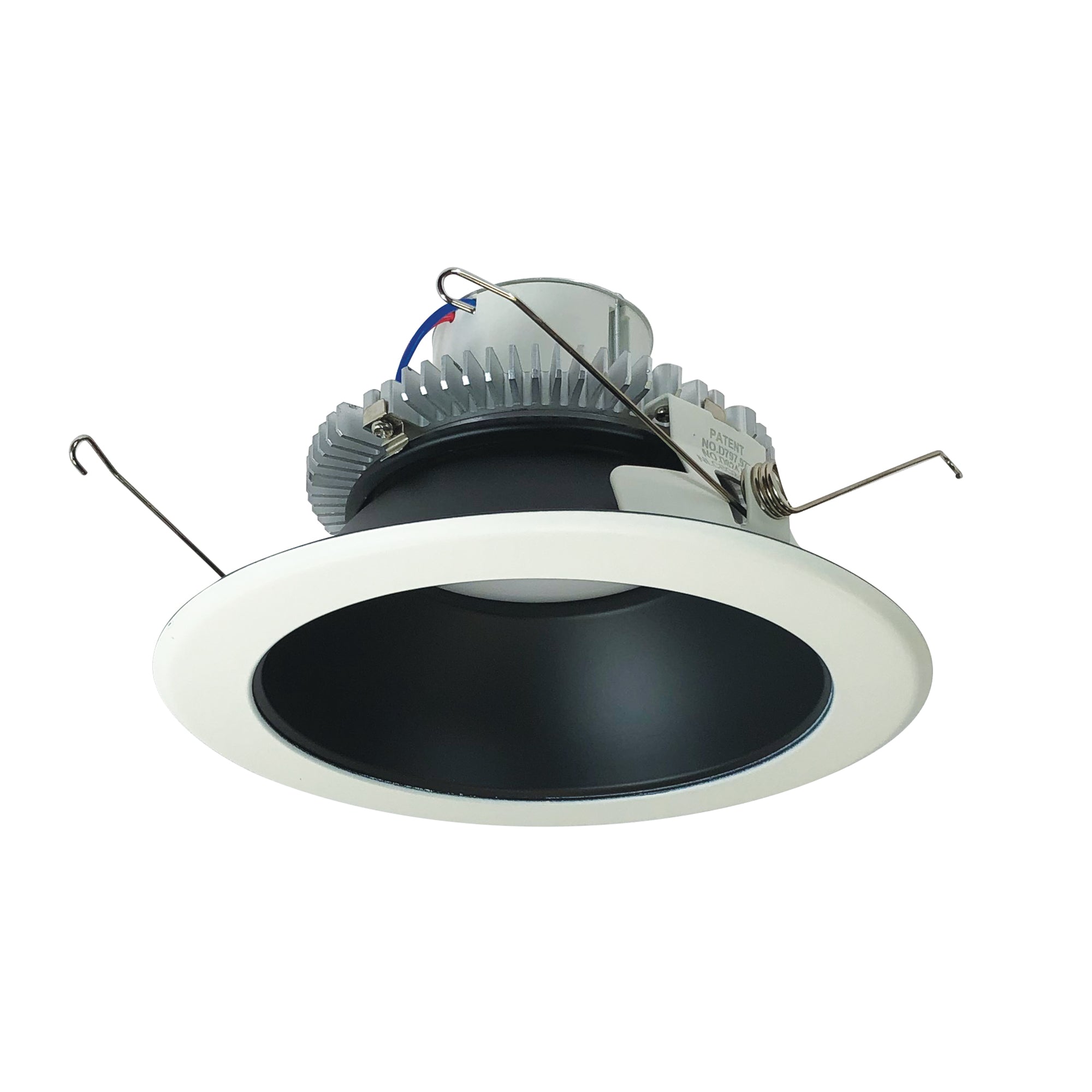 Nora Lighting NLCBC2-65127BW/ALE4 - Recessed - 6 Inch Cobalt Click LED Retrofit, Round Reflector, 750lm / 10W, 2700K, Black Reflector / White Flange, 120V-277V input; Triac / ELV / 0-10V dimming