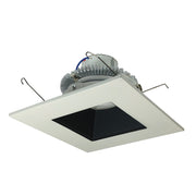 Nora Lighting NLCBC2-65640BW/A - Recessed - 6 Inch Cobalt Click LED Retrofit, Square Reflector, 750lm / 10W, 4000K, Black Reflector / White Flange