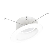 Nora Lighting NLRS-611L1TWW - Recessed - 6 Inch Sloped LED Retrofit Reflector, 1200lm / 15W, Selectable CCT, White Reflector / White Flange