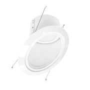 Nora Lighting NLRS-6S11L127W - Recessed - 6 Inch Super Sloped LED Retrofit Reflector, 1200lm / 16W, 2700K, White Reflector / White Flange