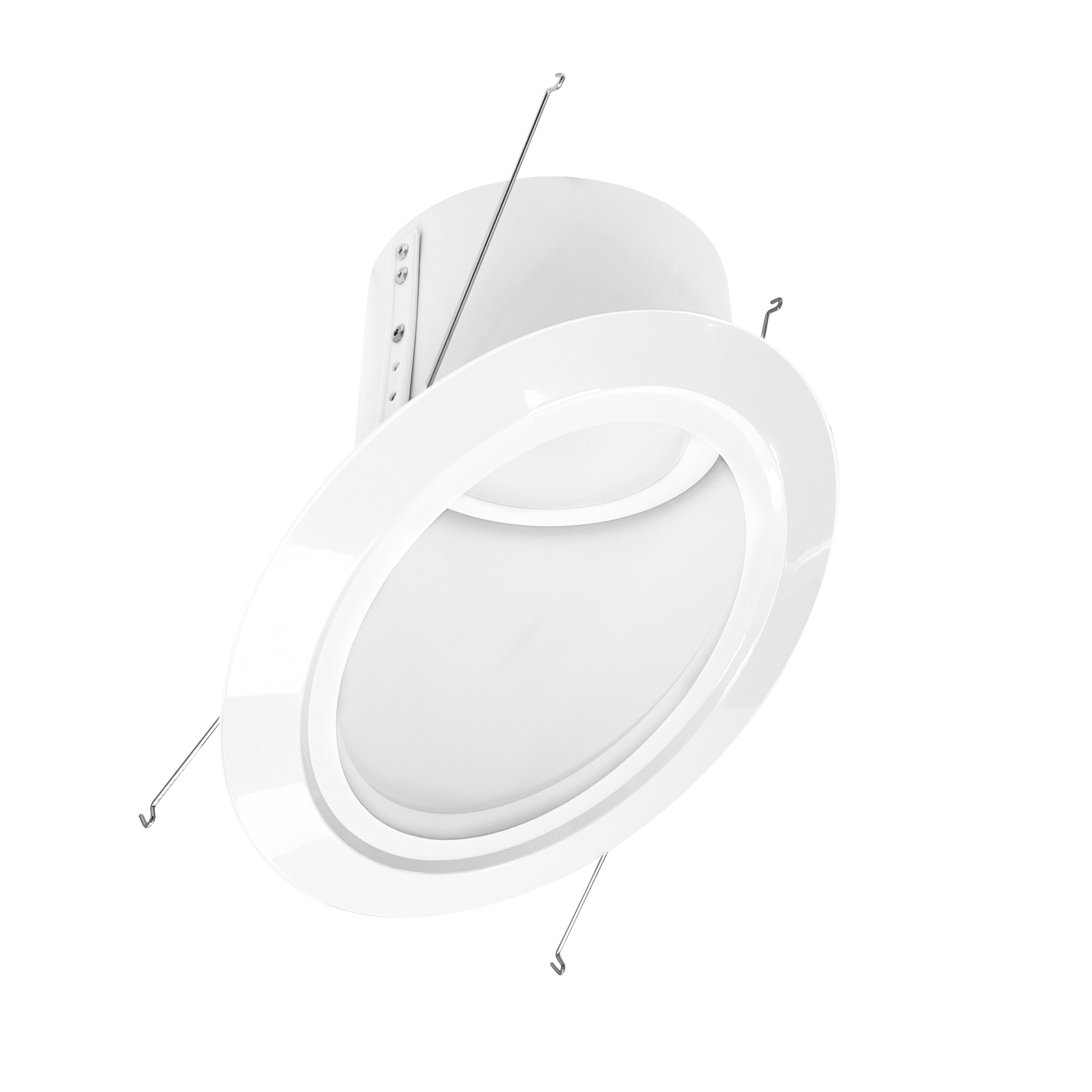 Nora Lighting NLRS-6S11L127W - Recessed - 6 Inch Super Sloped LED Retrofit Reflector, 1200lm / 16W, 2700K, White Reflector / White Flange
