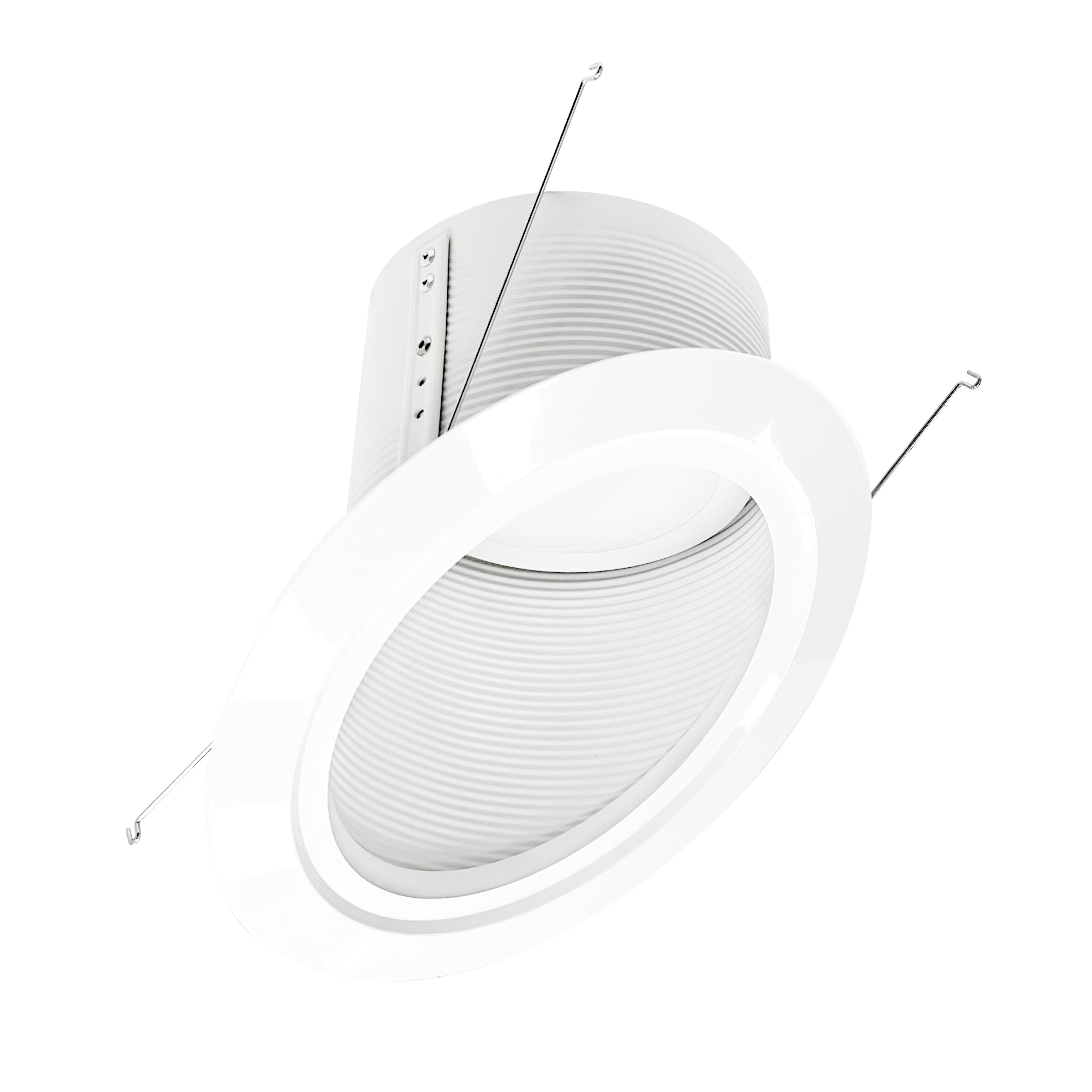 Nora Lighting NLRS-6S12L127W - Recessed - 6 Inch Super Sloped LED Retrofit Baffle, 1200lm / 16W, 2700K, White Baffle / White Flange