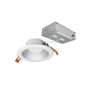 Nora Lighting NLTH-41TW-HZMPWLE4 - Recessed - 4 Inch Theia LED Can-less Downlight with Selectable CCT, 120-277V input; 950lm / 10W, Haze Reflector / Matte Powder White Flange