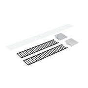 Nora Lighting NLUD-2LOUVBA - Linear - Louver Accessory Set for NLUD-2334, Black Louver, Aluminum End Caps