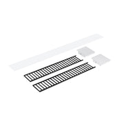 Nora Lighting NLUD-2LOUVBW - Linear - Louver Accessory Set for NLUD-2334, Black Louver, White End Caps