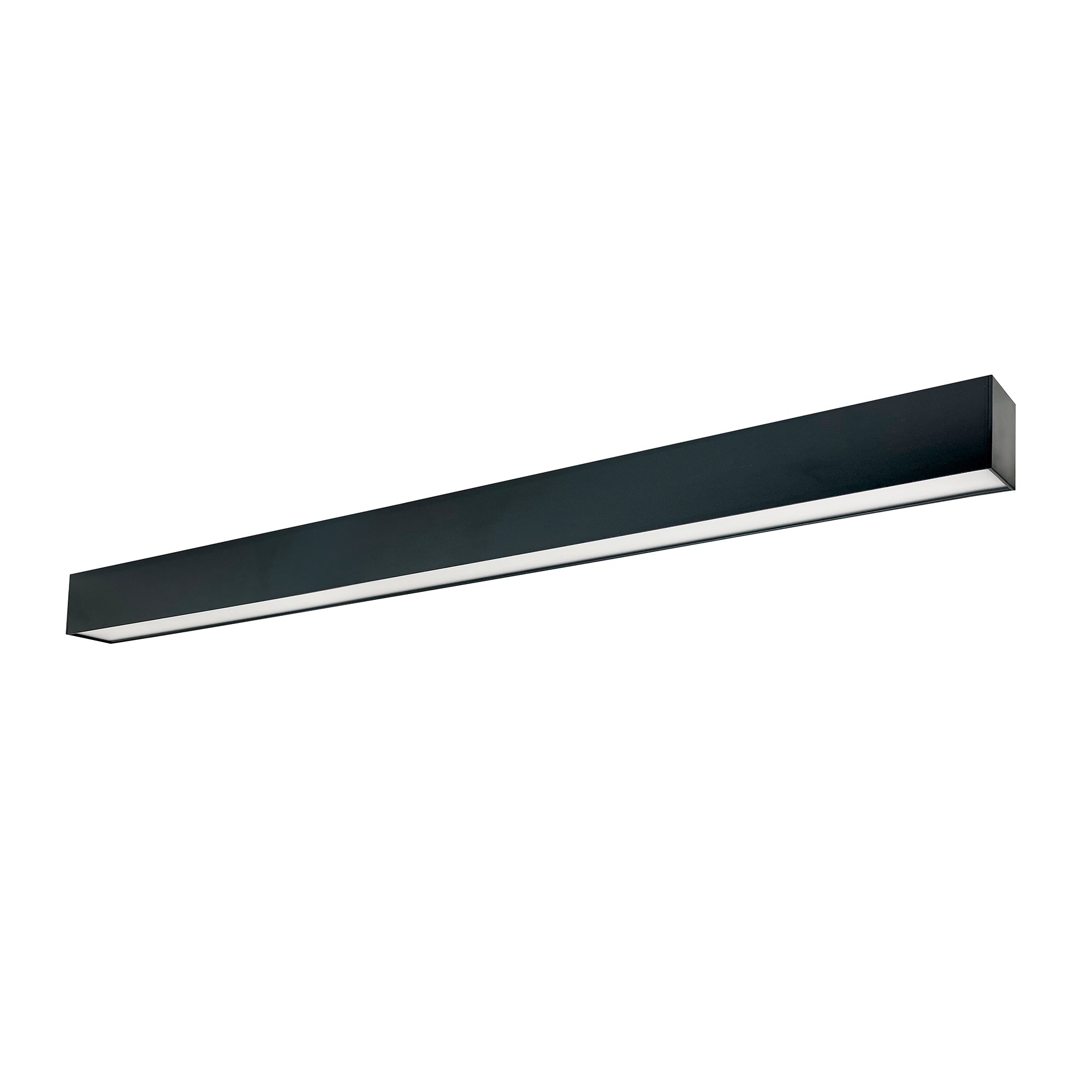 Nora Lighting NLUD-8334B/EM - Linear - 8' L-Line LED Indirect/Direct Linear, 12304lm / Selectable CCT, Black Finish, with EM