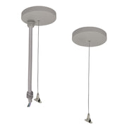 Nora Lighting NLUD-PCCA - Linear - 8' Pendant & Power Mounting Kit for NLUD Series, Aluminum Finish