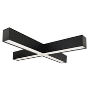 Nora Lighting NLUD-X334B/OS - Linear -  InchX Inch Shaped L-Line LED Indirect/Direct Linear, 6028lm / Selectable CCT, Black finish, with Motion Sensor