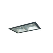 Nora Lighting NMIOT-12-B-AA-40X-10-HZ - Recessed - Iolite MLS 2-Head Trim Kit, Black Flange, 4000K, 1000lm, Haze Adj. Snoot Trims