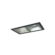 Nora Lighting NMIOT-12-B-AW-30X-10-HZ - Recessed - Iolite MLS 2-Head Trim Kit, Black Flange, 3000K, 1000lm, Haze Adj. Snoot/Wall Wash Trims