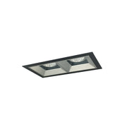 Nora Lighting NMIOT-12-B-FF-40X-10-HZ - Recessed - Iolite MLS 2-Head Trim Kit, Black Flange, 4000K, 1000lm, Haze Fixed Downlt. Trims